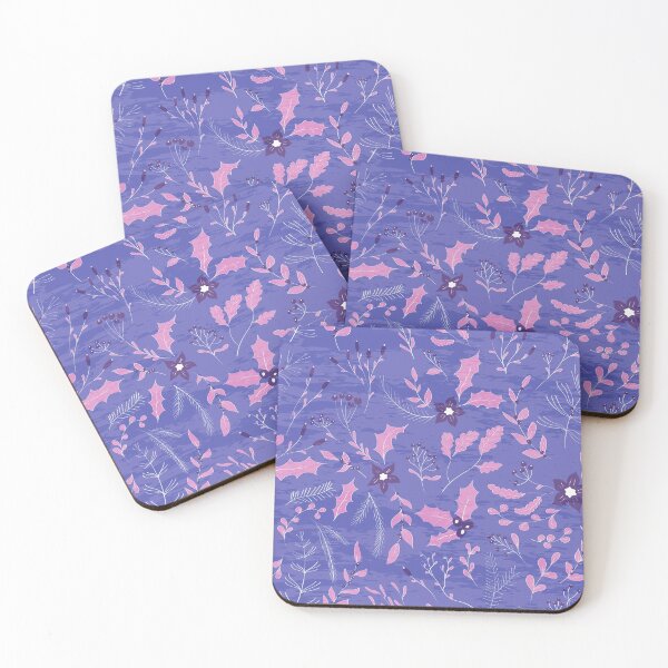 Item preview, Purple Winter Floral Flower Pattern designed and sold by digitalvintage.