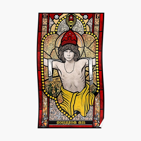 Jim Morrison Stained Glass Poster