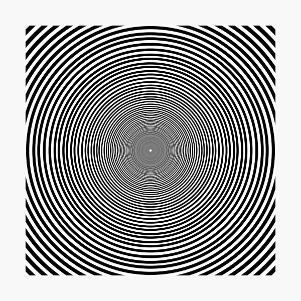 Optical illusion Concentric Circles Geometric Art, концентрические круги Photographic Print