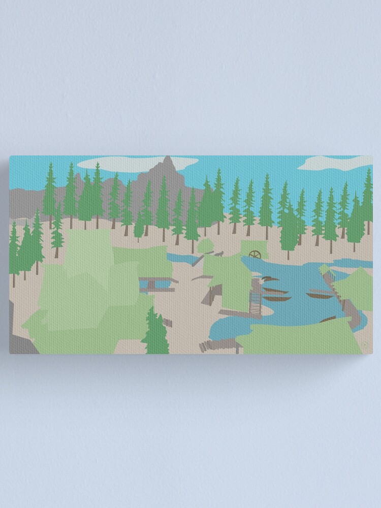 Alternate view of Skyrim Morthal Landscape Vector Artwork Canvas Print