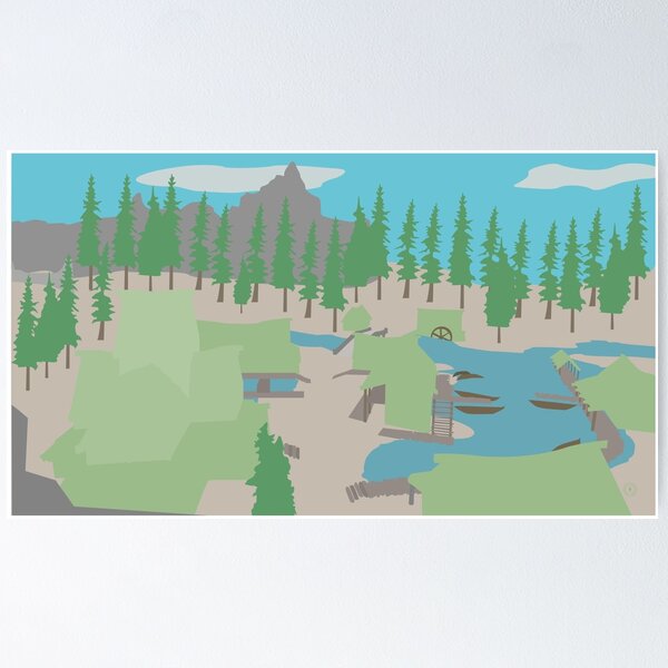 Item preview, Skyrim Morthal Landscape Vector Artwork designed and sold by Tamriel's Wanderer.