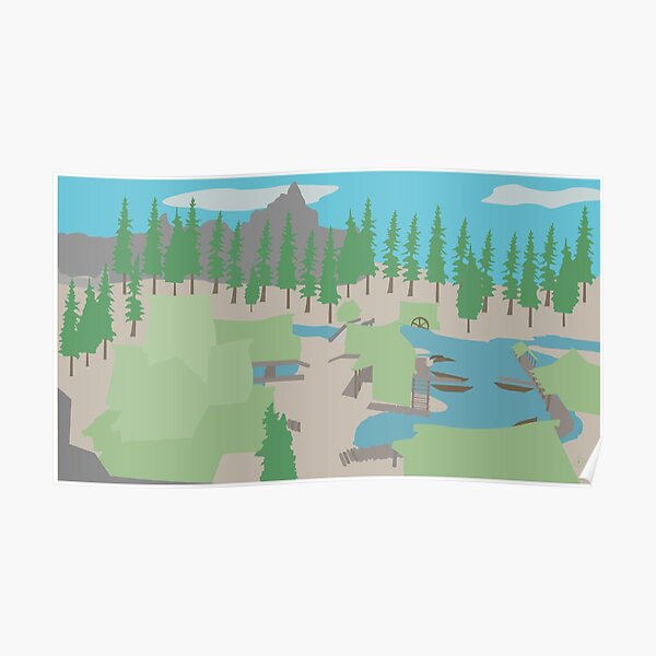Skyrim Morthal Landscape Vector Artwork Poster