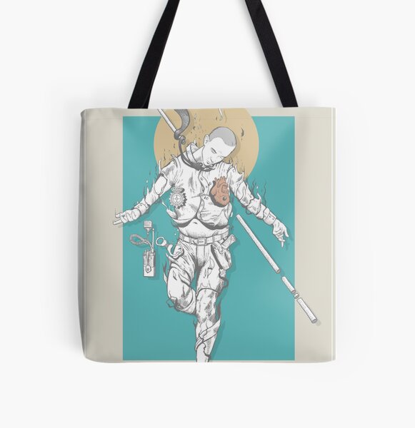 Abstract police man All Over Print Tote Bag