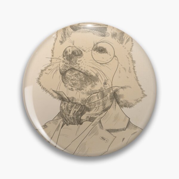 Victorian Pomsky Pin