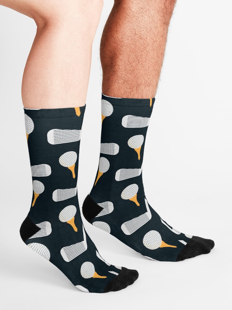 Alternate view of Golf Pattern (Black/Orange) Socks