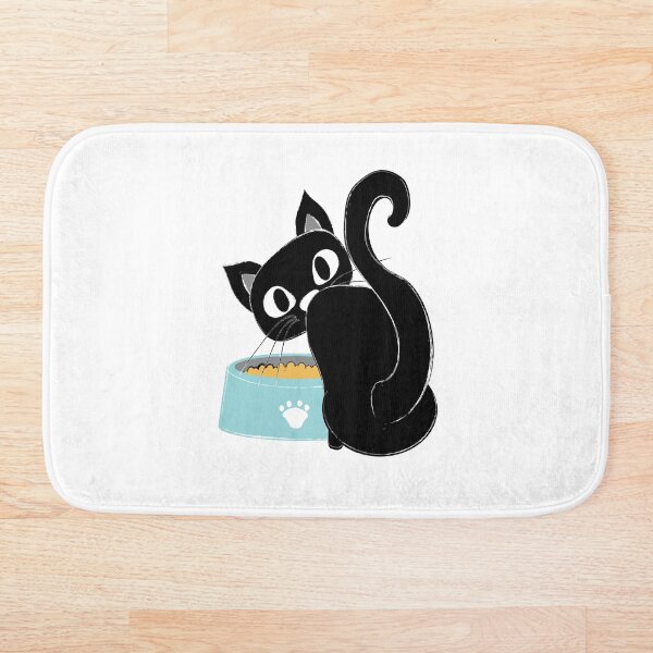 Item preview, Cartoon Black Cat Eat part 2 designed and sold by ranadigipaint.