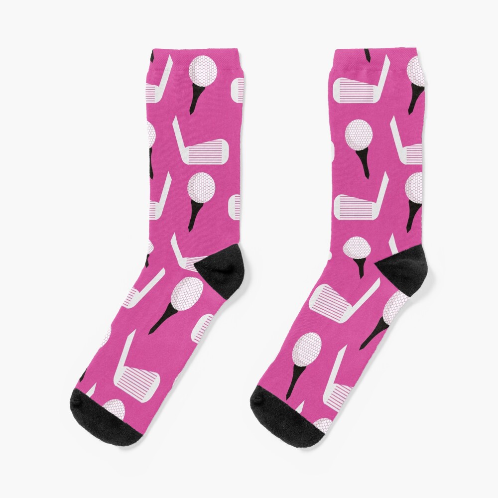Golf Pattern (Magenta) Socks