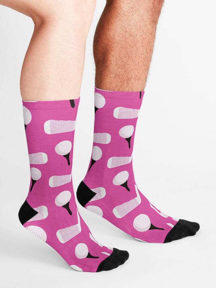 Alternate view of Golf Pattern (Magenta) Socks