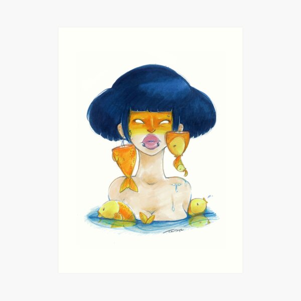 Aquatic Gal Art Print