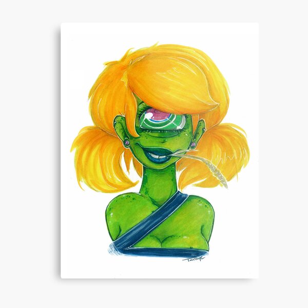 Country Cyclops Gal Metal Print