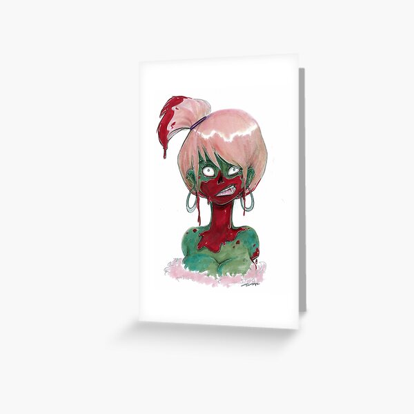 Zombie Gal Greeting Card