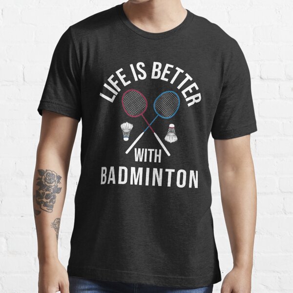 " Badminton player with badminton racket" Tshirt for Sale by desislogn