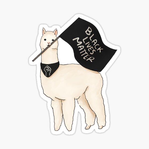 Black Lives Matter Alpaca Sticker