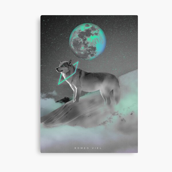 Lune lupine Impression sur toile
