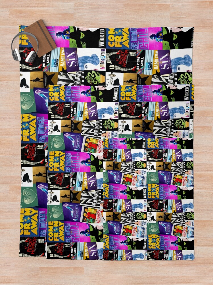 Alternate view of Musicals Collage Throw Blanket