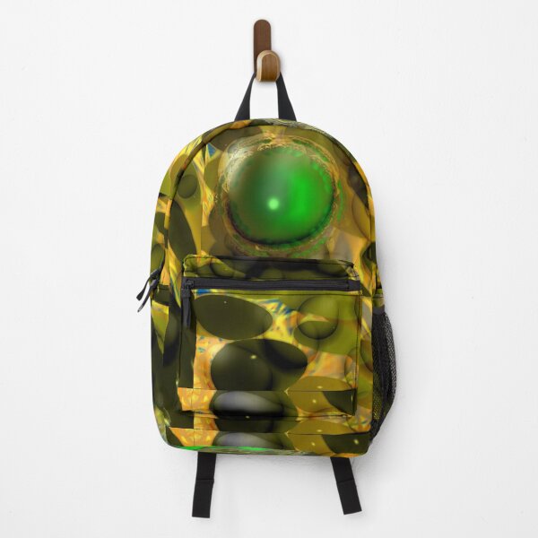Item preview, 3d green shining jewels between gold space galaxy designed and sold by jotcar.