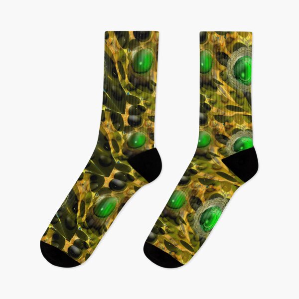 Item preview, 3d green shining jewels between gold space galaxy  designed and sold by jotcar.