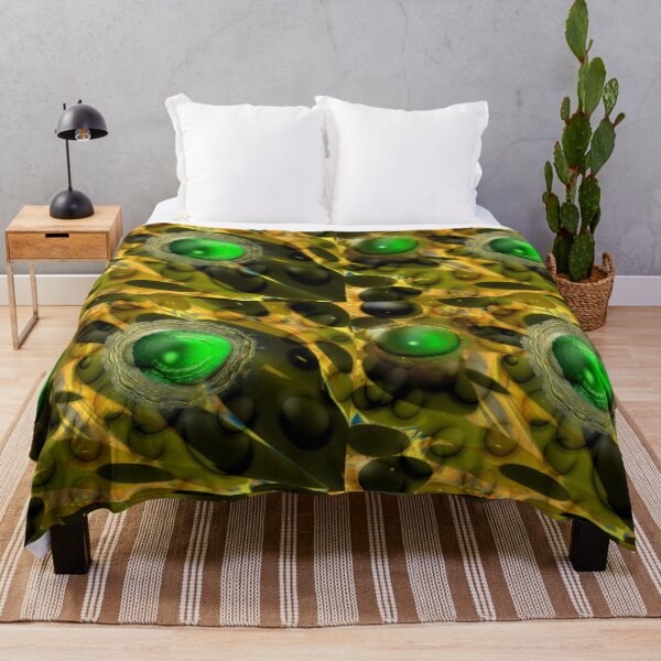 Item preview, 3d green shining jewels between gold space galaxy designed and sold by jotcar.