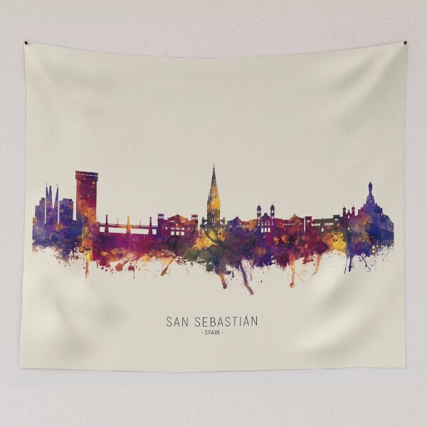 Item preview, San Sebastian Spain Skyline designed and sold by ArtPrints.