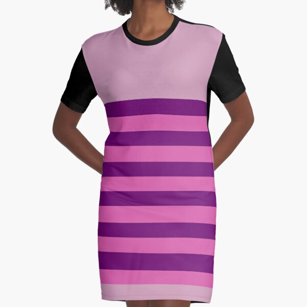Cheshire Cat Stripes Graphic T-Shirt Dress