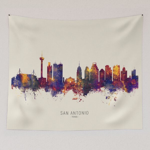 Artikelvorschau, San Antonio Texas Skyline entworfen und verkauft von ArtPrints.