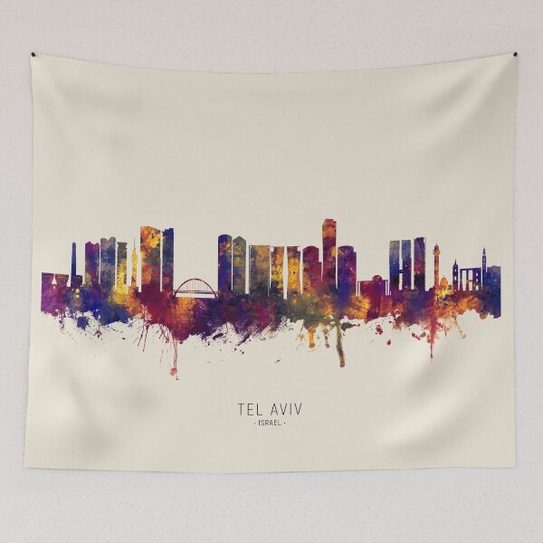 Item preview, Tel Aviv Israel Skyline designed and sold by ArtPrints.
