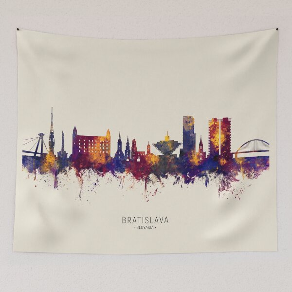 Item preview, Bratislava Slovakia Skyline designed and sold by ArtPrints.