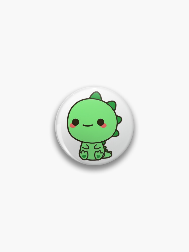 Cute Kawaii Dinosaur Pin By Zeropancakes Redbubble