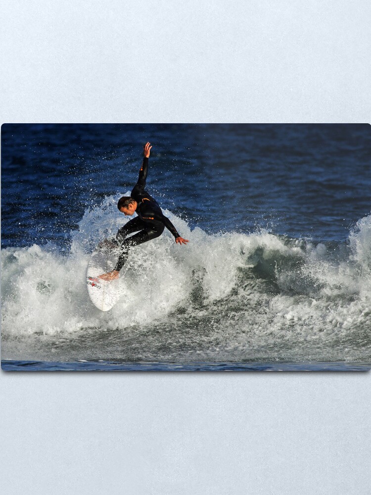 Alternate view of Surfing at Winkipop Metal Print