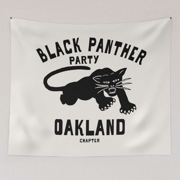 Item preview, BLACK LIVES MATTER: 'Black Panther Party: Oakland Chapter': Original Black on Cream designed and sold by Day Chapman.