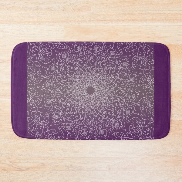 Item preview, Beautiful lace-like mandala in purple and white designed and sold by CiniArt.
