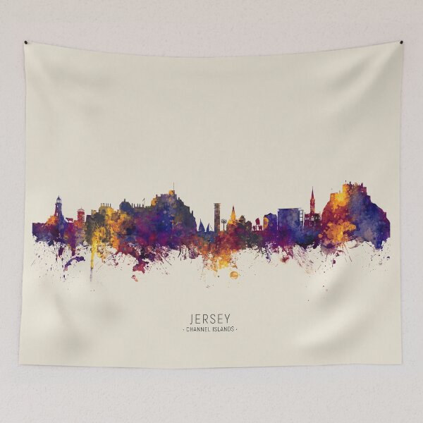 Item preview, Jersey Channel Islands Skyline designed and sold by ArtPrints.