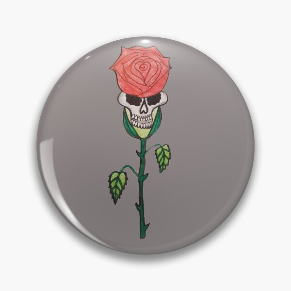 Item preview, RED ROSE AND SKULL designed and sold by gingerhels309.