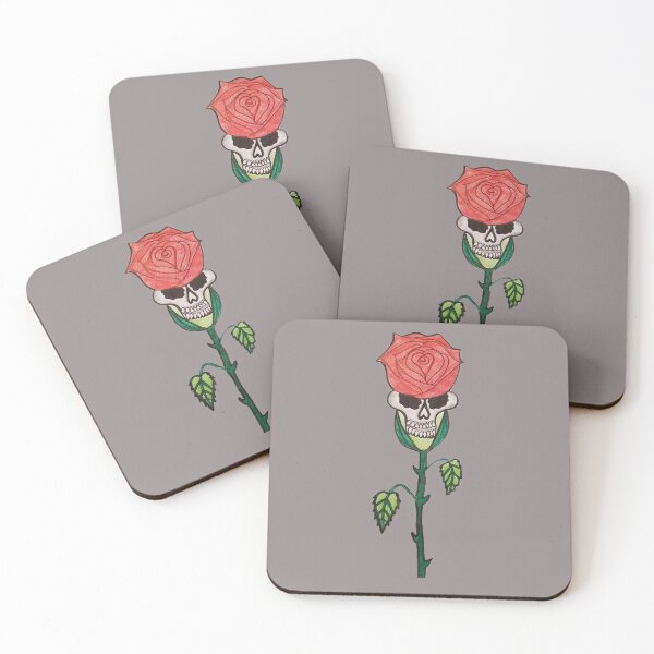 Item preview, RED ROSE AND SKULL designed and sold by Redbubble_Redhead.