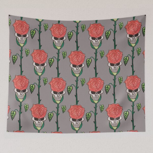 Item preview, RED ROSE AND SKULL designed and sold by gingerhels309.