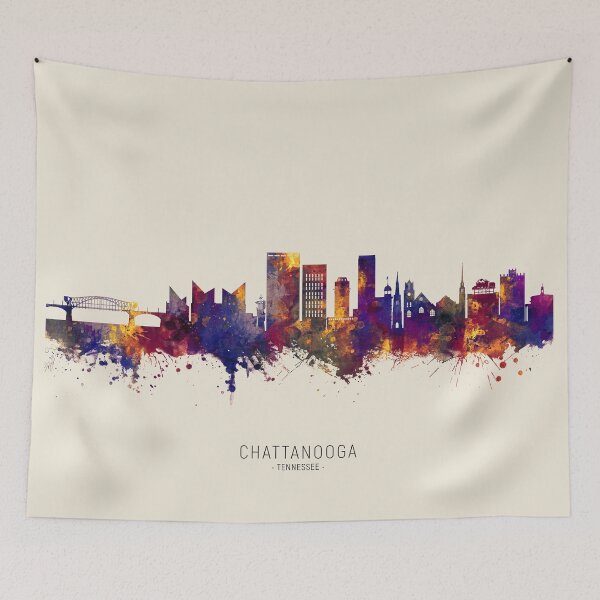 Item preview, Chattanooga Tennessee Skyline designed and sold by ArtPrints.