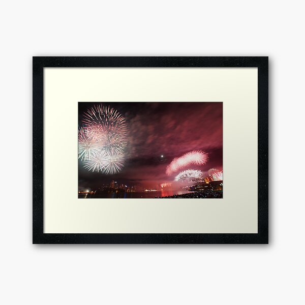 Sydney Fireworks Framed Art Print