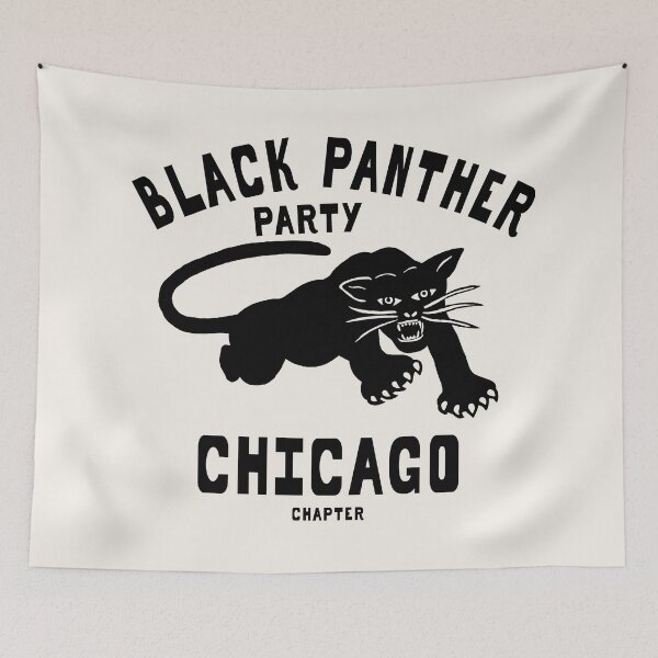 Item preview, BLACK LIVES MATTER: 'Black Panther Party: Chicago Chapter': Original Black on Cream designed and sold by Day Chapman.