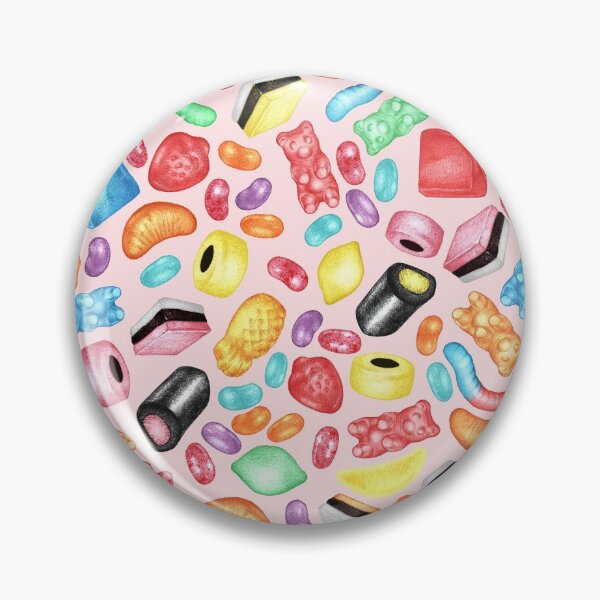 Item preview, Rainbow Diet - a colorful assortment of hand-drawn candy on pale pink designed and sold by Perrin Le Feuvre.