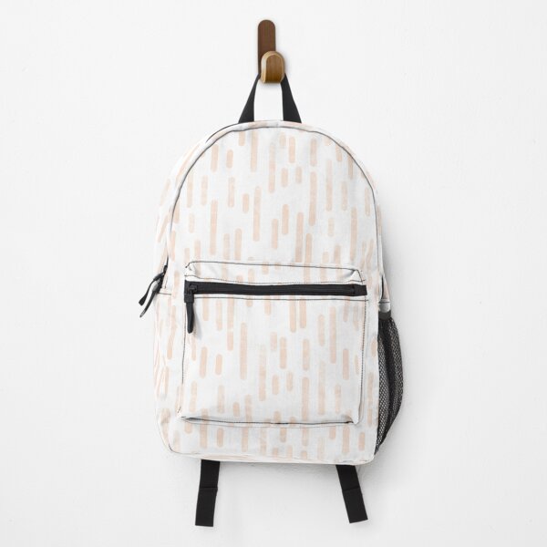 Item preview, Inky Rounded Lines Pattern | Peach/Apricot on White designed and sold by itsjensworld.