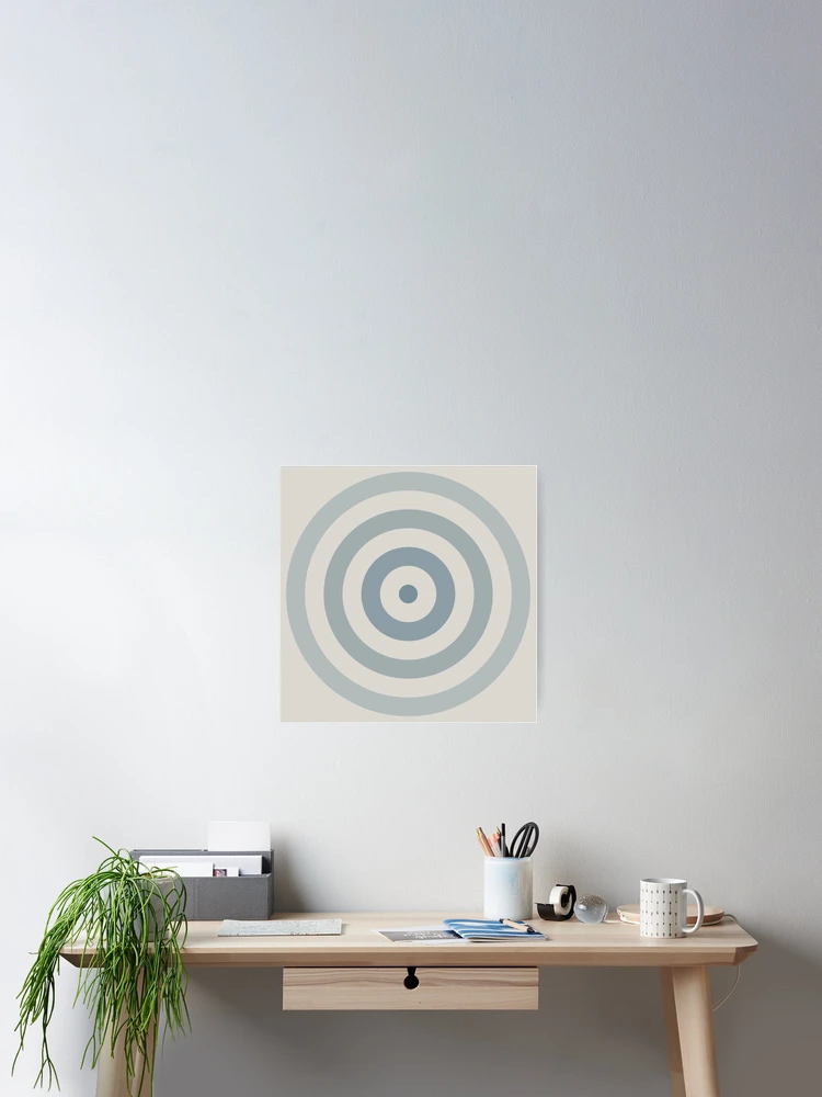 Thumbnail 2 of 3, Poster, Geometric Pattern: Rondel: Bluestone designed and sold by Red Wolf.