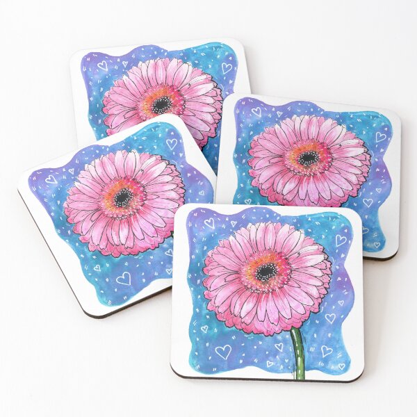 Item preview, Pink watercolor gerbera designed and sold by Galo4ka555.