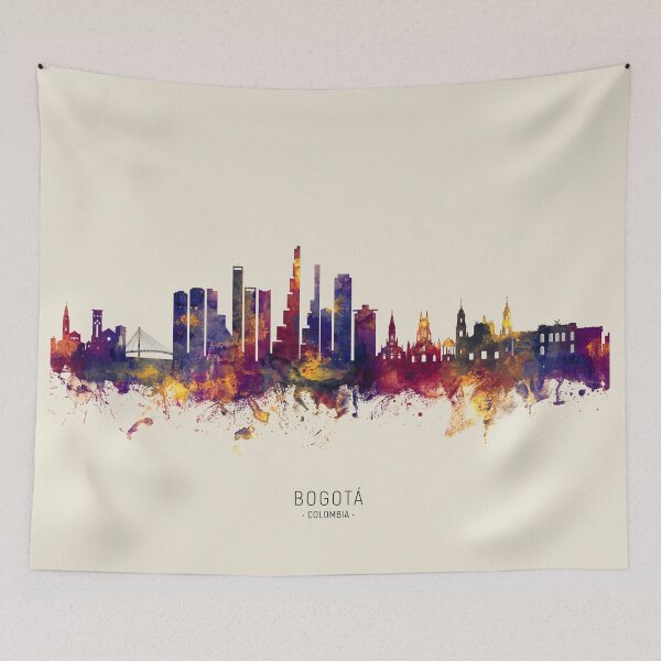 Aperçu de l'œuvre Bogotá Colombia Skyline créée et vendue par ArtPrints.