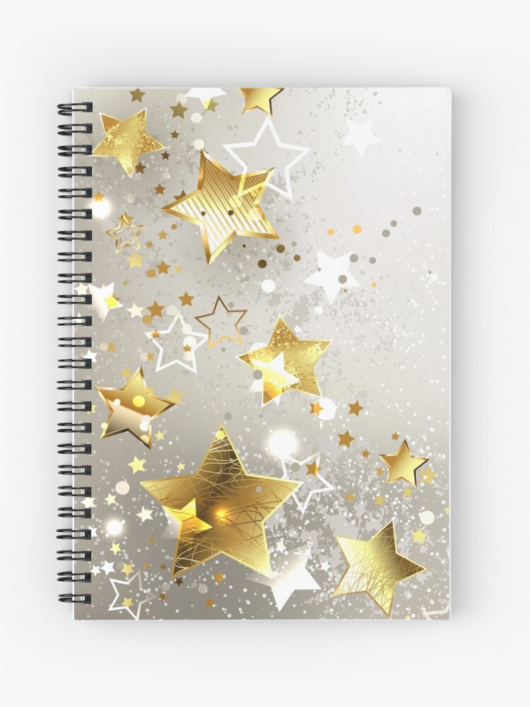 Background with Gold Butterflies | Spiral Notebook