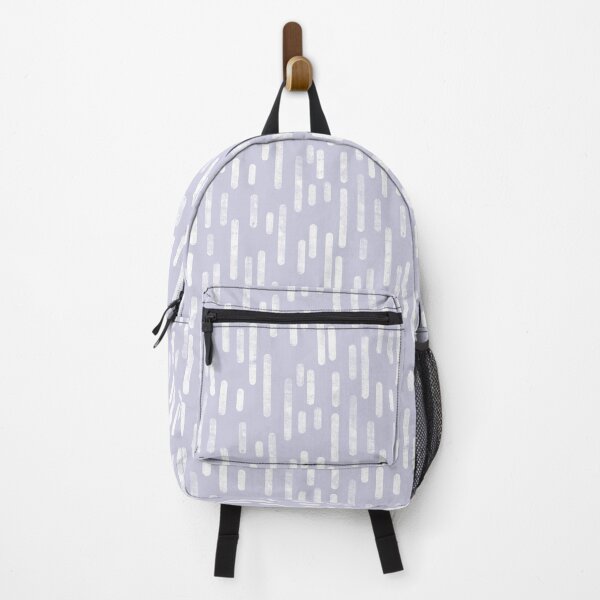 Item preview, Inky Rounded Lines Pattern | White on Dusty Purple designed and sold by itsjensworld.