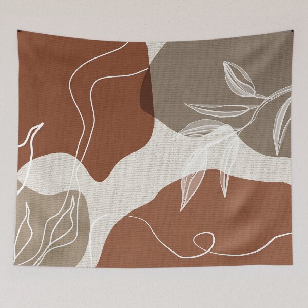 Item preview, Leafy Lane in Cinnamon and Taupe 2 designed and sold by simplydesignart.