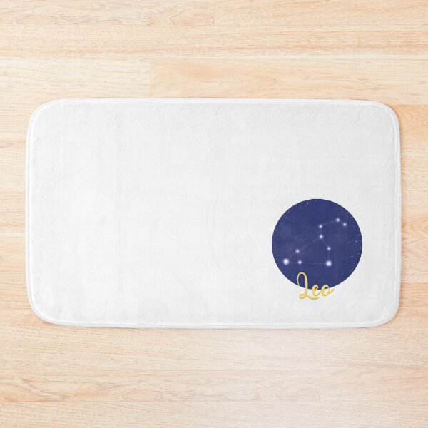 Item preview, Leo star sign constellation design with Leo in yellow calligraphy underneath designed and sold by Jenny Romeril.