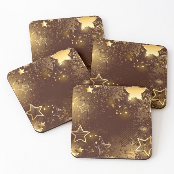 Item preview, Brown background with golden stars designed and sold by Blackmoon9.