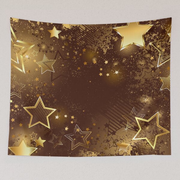 Item preview, Brown background with golden stars designed and sold by Blackmoon9.