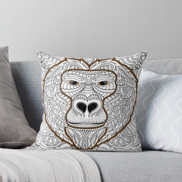 Item preview, Silverback gorilla face, artwork pattern designed and sold by CMSWorldColour.